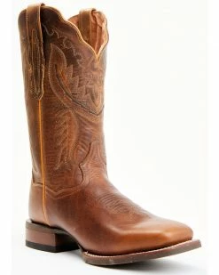 Dan Post Women's Embroidered Western Boots - Broad Square Toe Brown