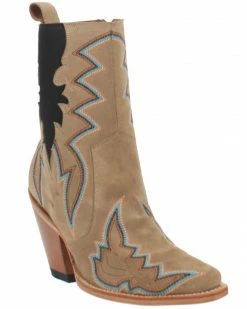 Dan Post Women's Sand Suede Fashion Booties - Pointed Toe Tan -Dan Post Shop 2000344636 280 P1 1
