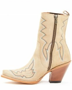 Dan Post Women's Sand Suede Fashion Booties - Pointed Toe Tan -Dan Post Shop 2000344636 280 P3