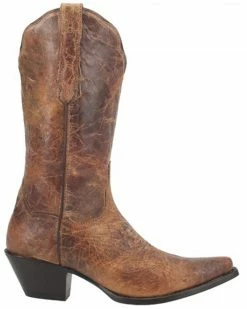 Alternative view of Dan Post Women's Tan Colleen Vintage Leather Western Boot - Snip Toe 