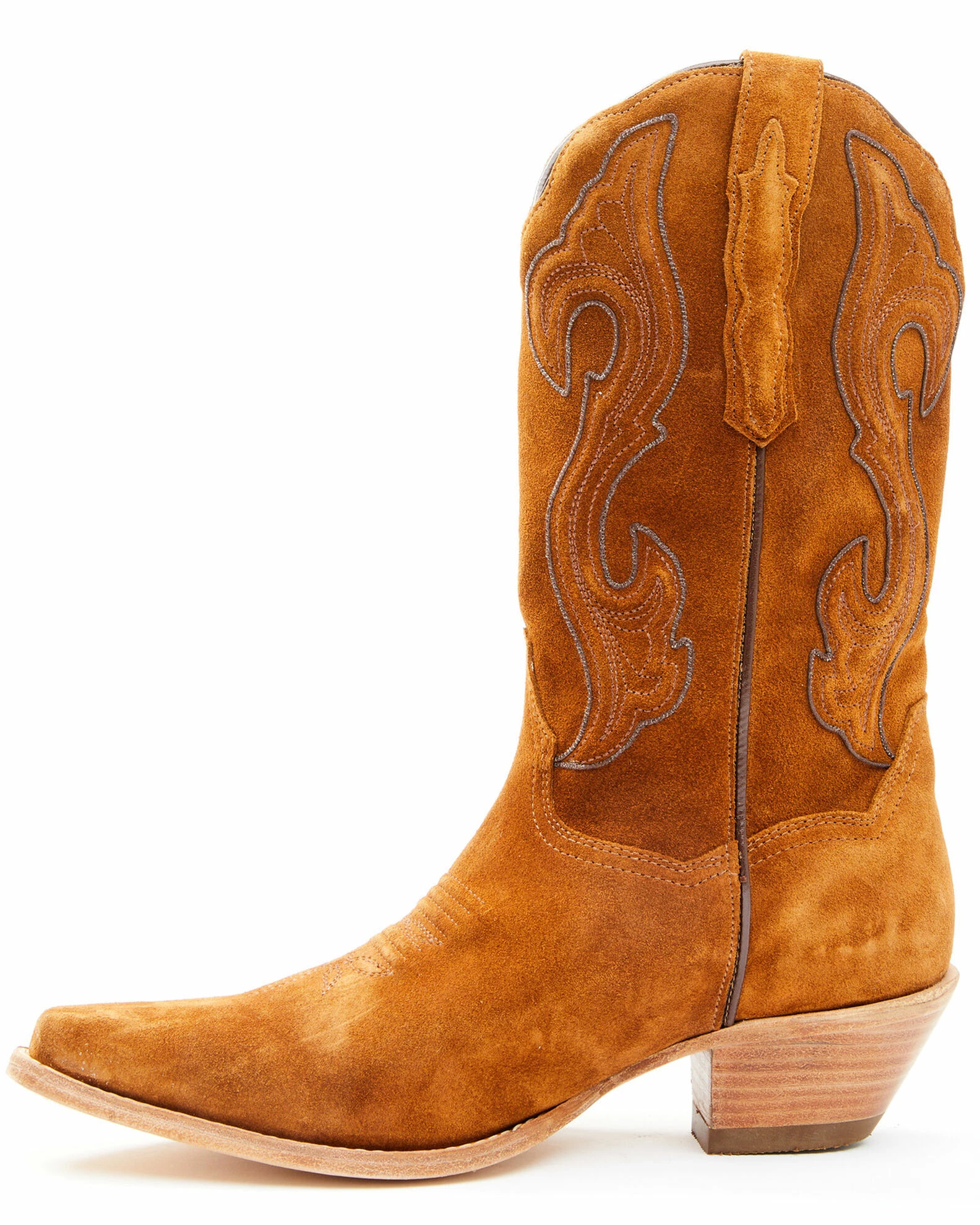 Dan Post Women's Cognac Suede Western Boots - Snip Toe 5 Dan Post Women's Cognac Suede Western Boots - Snip Toe - Image 3