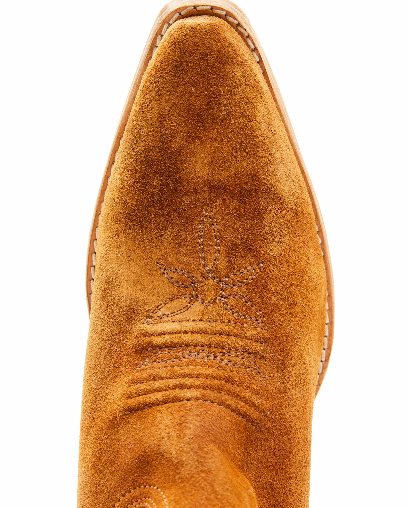 Dan Post Women's Cognac Suede Western Boots - Snip Toe 8 Dan Post Women's Cognac Suede Western Boots - Snip Toe - Image 6