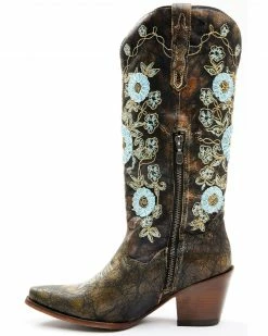 Dan Post Women's Flower Embroidery Western Boots - Snip Toe 11 Dan Post Women's Flower Embroidery Western Boots - Snip Toe -Dan Post Shop 2000344651 200 P3