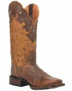 Dan Post Women's Tan Dozi Premium Leather Western Boot - Square Toe