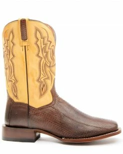 Alternative view of Dan Post Men's Exotic Snake Western Boots - Wide Square Toe Brown