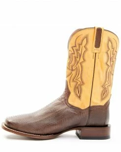 Dan Post Men's Exotic Snake Western Boots - Wide Square Toe Brown -Dan Post Shop 2000349210 200 P3