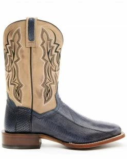 Alternative view of Dan Post Men's Exotic Snake Skin Western Boots - Broad Square Toe Brown