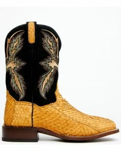 Alternative view of Dan Post Men's Exotic Sea Bass Skin Western Boots - Broad Square Toe