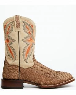 Alternative view of Dan Post Men's Exotic Sea Bass Skin Western Boots - Broad Square Toe