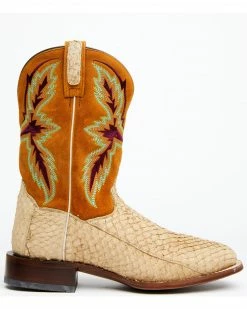 Alternative view of Dan Post Men's Exotic Sea Bass Skin Western Boots - Broad Square Toe
