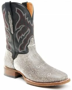 Dan Post El Dorado Men's Natural Ring Tail Lizard Exotic Western Boots - Broad Square Toe
