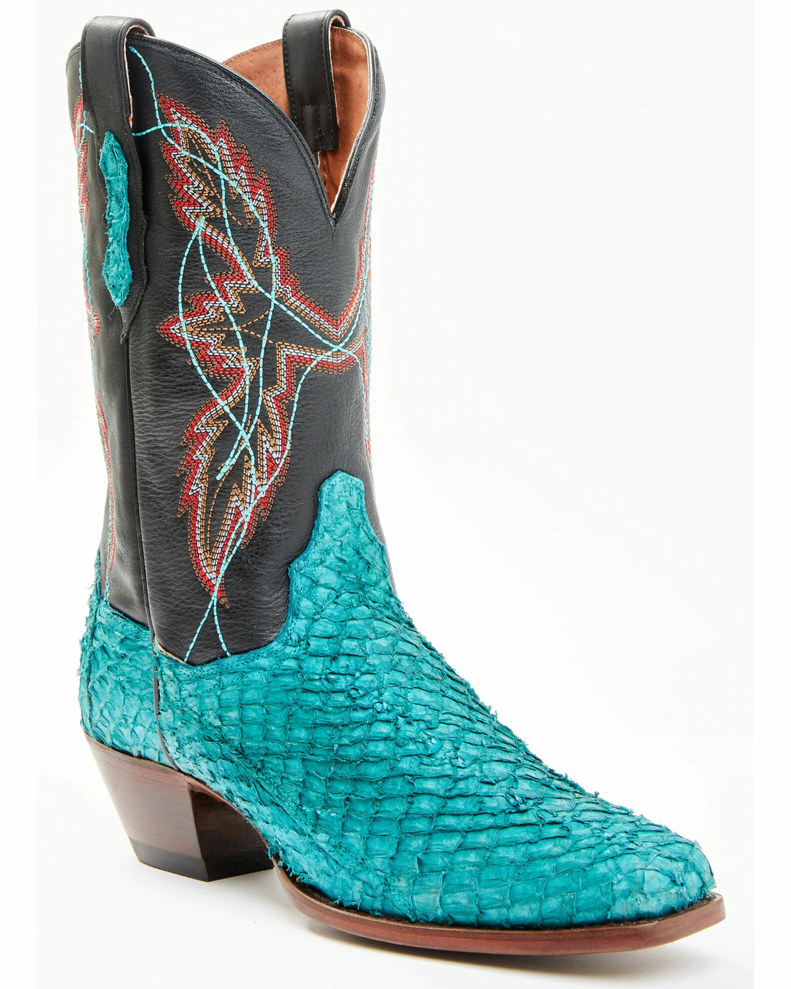 Dan Post Women's Exotic Seabass Skin Western Boots - Wide Square Toe 3 Dan Post Women's Exotic Seabass Skin Western Boots - Wide Square Toe