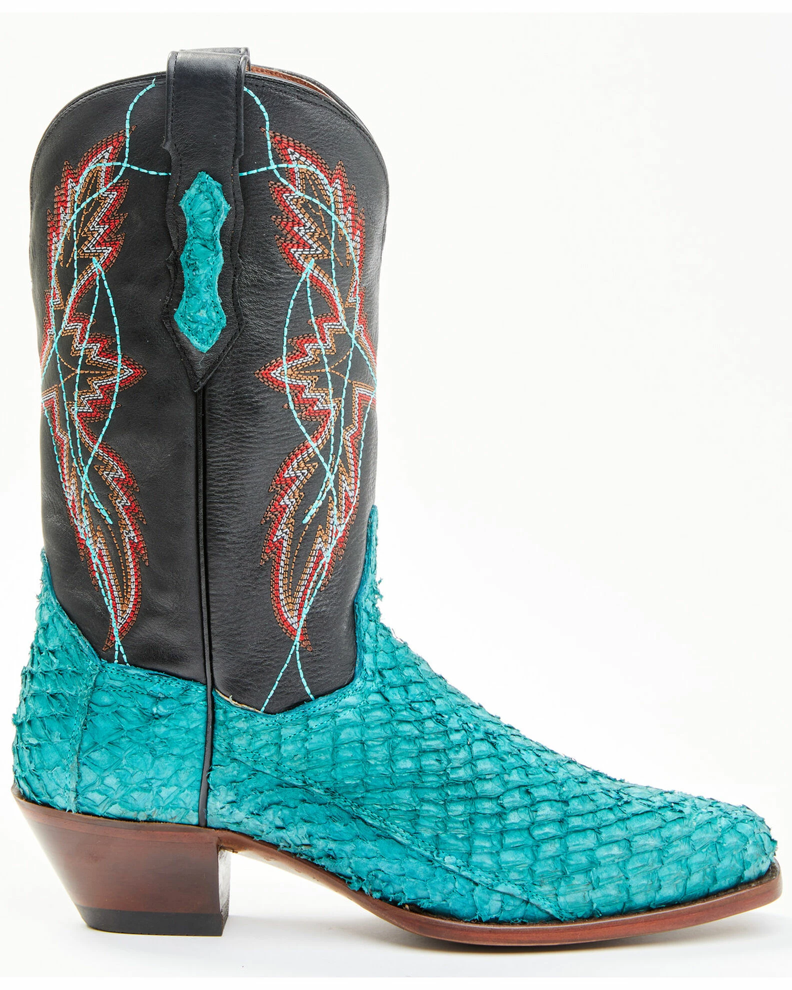 Dan Post Women's Exotic Seabass Skin Western Boots - Wide Square Toe 4 Dan Post Women's Exotic Seabass Skin Western Boots - Wide Square Toe - Image 2