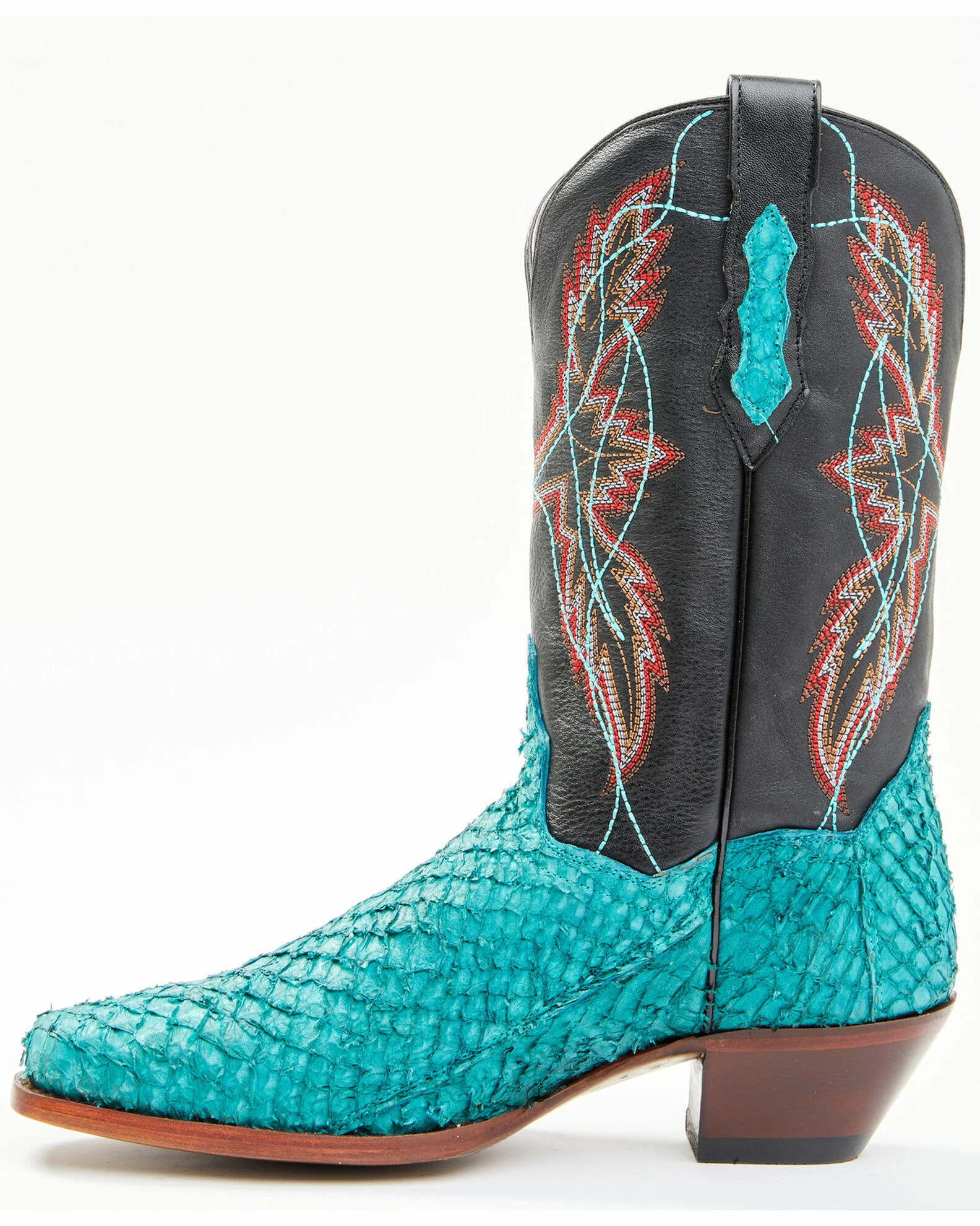 Dan Post Women's Exotic Seabass Skin Western Boots - Wide Square Toe 5 Dan Post Women's Exotic Seabass Skin Western Boots - Wide Square Toe - Image 3