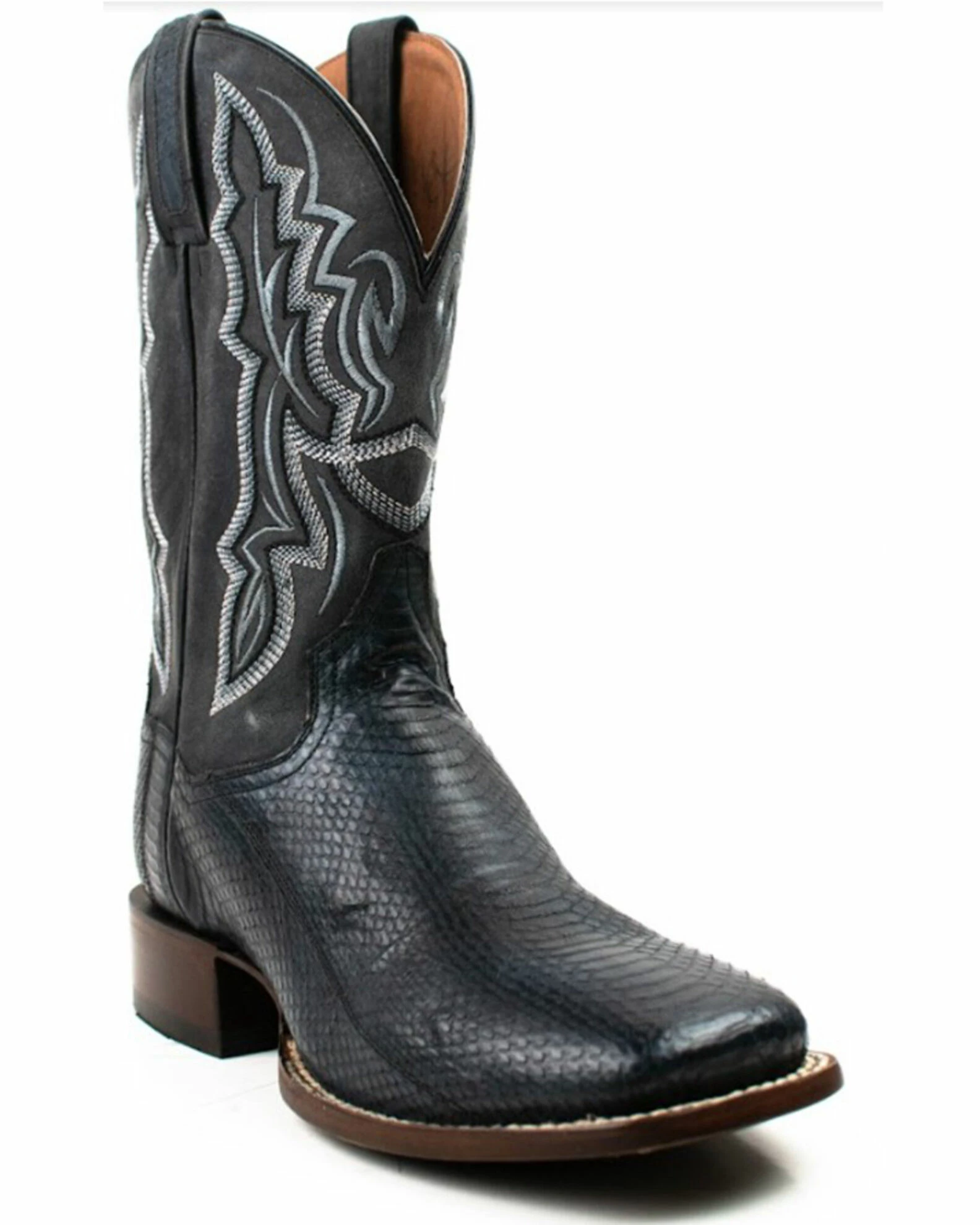 Dan Post Men's Water Snake Exotic Western Boots - Broad Square Toe 3 Dan Post Men's Water Snake Exotic Western Boots - Broad Square Toe