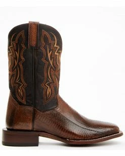 Alternative view of Dan Post Men's Cognac Exotic Water Snake Western Boots - Broad Square Toe