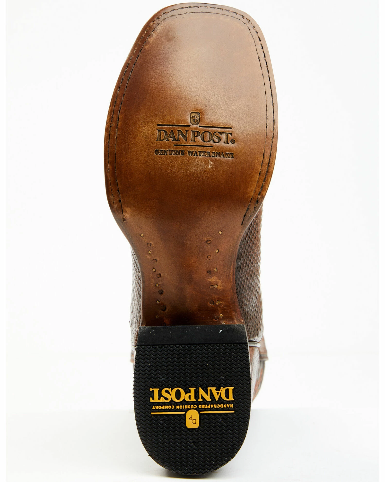 Dan Post Men's Cognac Exotic Water Snake Western Boots - Broad Square Toe 9 Dan Post Men's Cognac Exotic Water Snake Western Boots - Broad Square Toe - Image 7