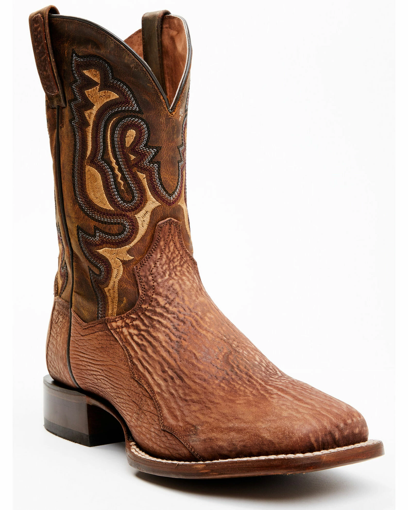 Dan Post Men's Shark Suede Coganc Exotic Western Boots - Broad Square Toe 3 Dan Post Men's Shark Suede Coganc Exotic Western Boots - Broad Square Toe