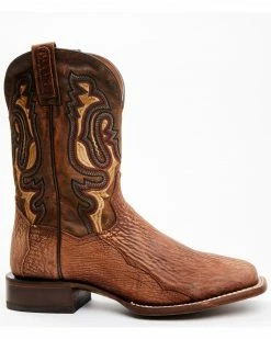 Alternative view of Dan Post Men's Shark Suede Coganc Exotic Western Boots - Broad Square Toe 