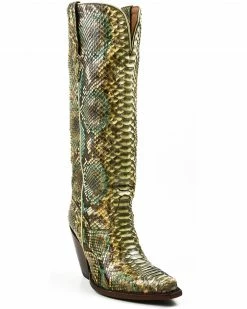 Dan Post Women's Lyla Python Exotic Western Boot - Snip Toe