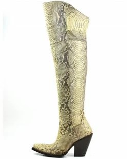 Dan Post Women's Natural Python Exotic Tall Western Boot - Snip Toe  -Dan Post Shop 2000358654 101 P3