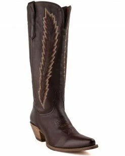 Dan Post Women's Mahan Feather Embroidery Western Boots - Snip Toe