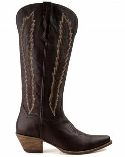 Alternative view of Dan Post Women's Mahan Feather Embroidery Western Boots - Snip Toe