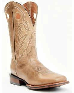 Dan Post Men's Leon Crazy Horse Sand Performance Leather Western Boot - Broad Square Toe