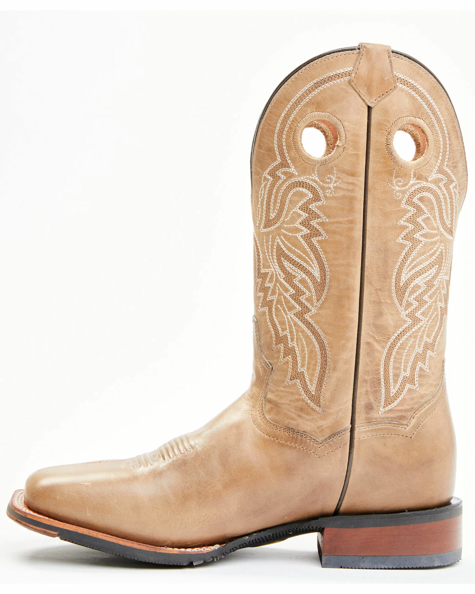 Dan Post Men's Leon Crazy Horse Sand Performance Leather Western Boot - Broad Square Toe 5 Dan Post Men's Leon Crazy Horse Sand Performance Leather Western Boot - Broad Square Toe - Image 3