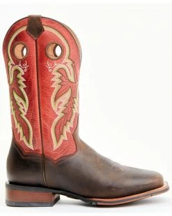 Alternative view of Dan Post Men's Leon Red Top Western Boots - Broad Square Toe