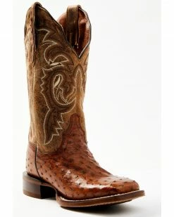 Dan Post Women's Exotic Full-Quill Ostrich Western Boots - Snip Toe