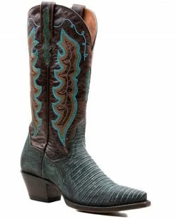 Dan Post Women's Rustic Exotic Lizard Western Boot - Snip Toe