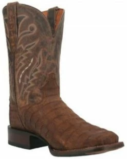Dan Post Men's Caiman Mickey Western Boots - Wide Square Toe Tan
