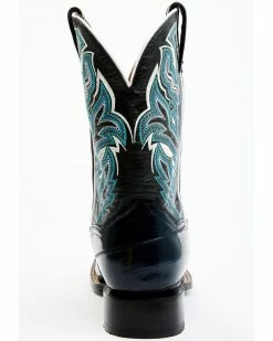 Dan Post Men's Sky Blue & Black Eel Exotic Western Boots - Broad Square Toe  -Dan Post Shop 2000366810 001 P5