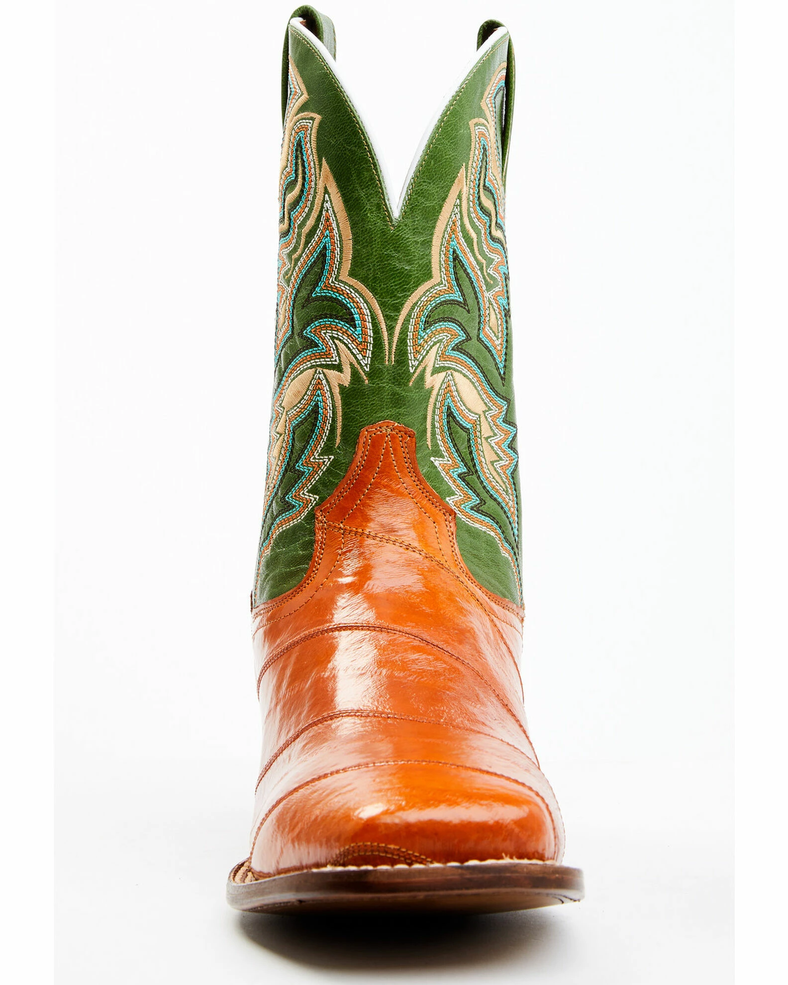 Dan Post Men's Camel Eel Exotic Western Boots - Broad Square Toe 6 Dan Post Men's Camel Eel Exotic Western Boots - Broad Square Toe - Image 4