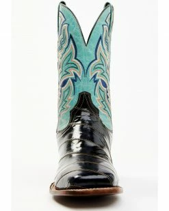 Dan Post Men's Eel Exotic Blue Western Boots - Broad Square Toe 12 Dan Post Men's Eel Exotic Blue Western Boots - Broad Square Toe -Dan Post Shop 2000366813 938 P4