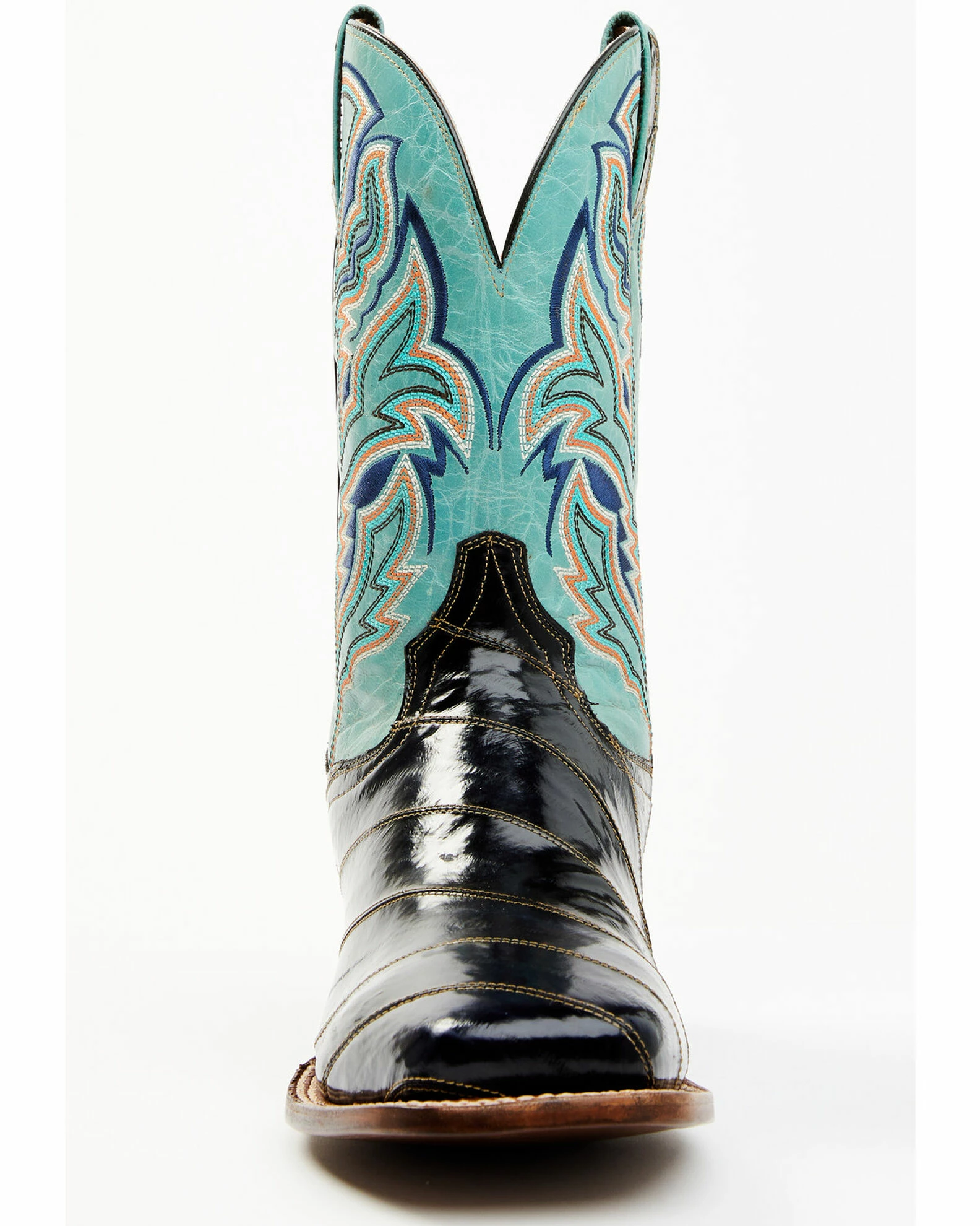 Dan Post Men's Eel Exotic Blue Western Boots - Broad Square Toe 6 Dan Post Men's Eel Exotic Blue Western Boots - Broad Square Toe - Image 4