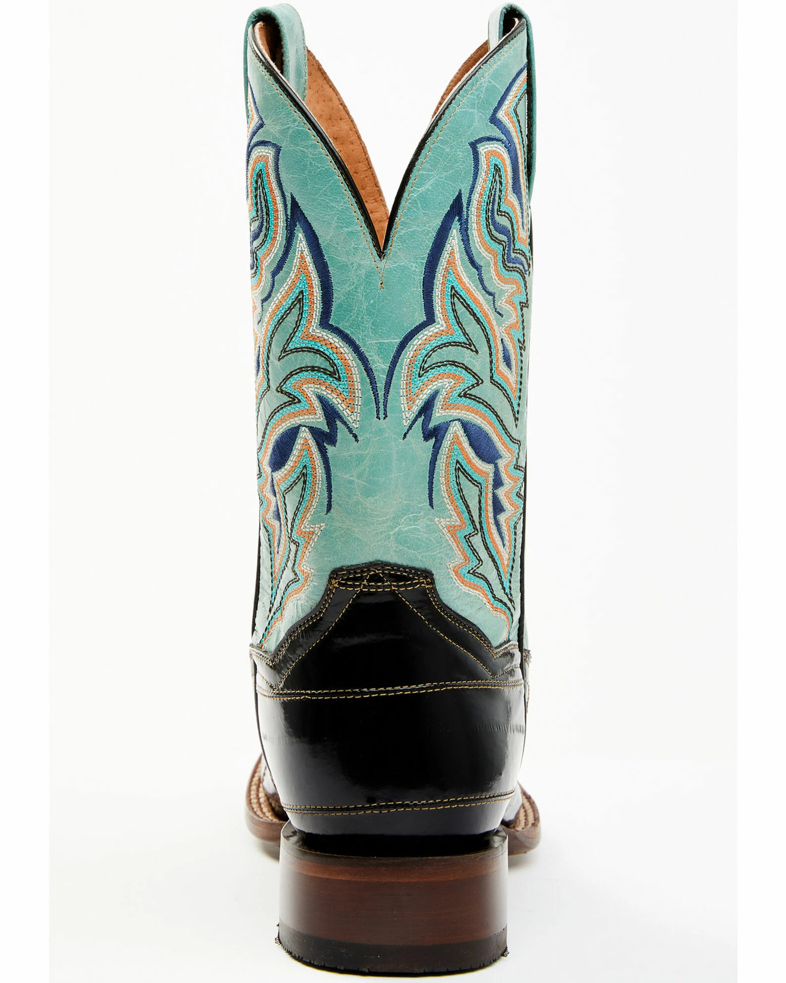 Dan Post Men's Eel Exotic Blue Western Boots - Broad Square Toe 7 Dan Post Men's Eel Exotic Blue Western Boots - Broad Square Toe - Image 5