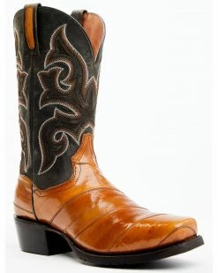 Dan Post Men's Camel Eel Exotic Western Boots - Square Toe 