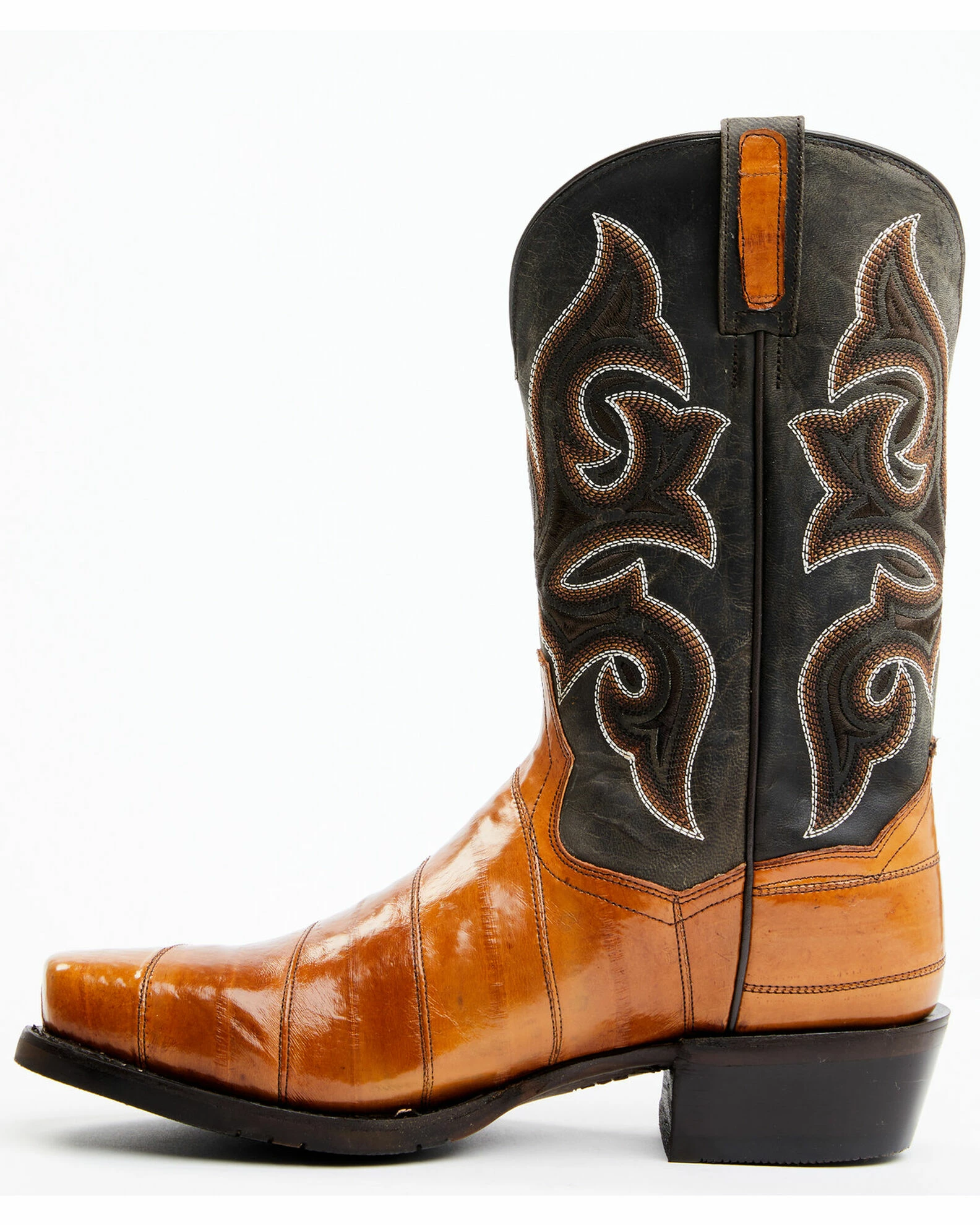 Dan Post Men's Camel Eel Exotic Western Boots - Square Toe 5 Dan Post Men's Camel Eel Exotic Western Boots - Square Toe - Image 3
