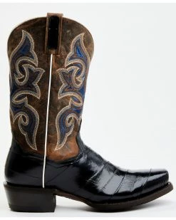 Alternative view of Dan Post Men's Eel Exotic Blue Western Boots - Square Toe 