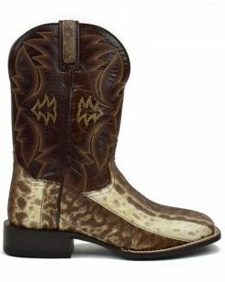 Alternative view of Dan Post Men's Karung Snake Brown Exotic Western Boots - Broad Square Toe 