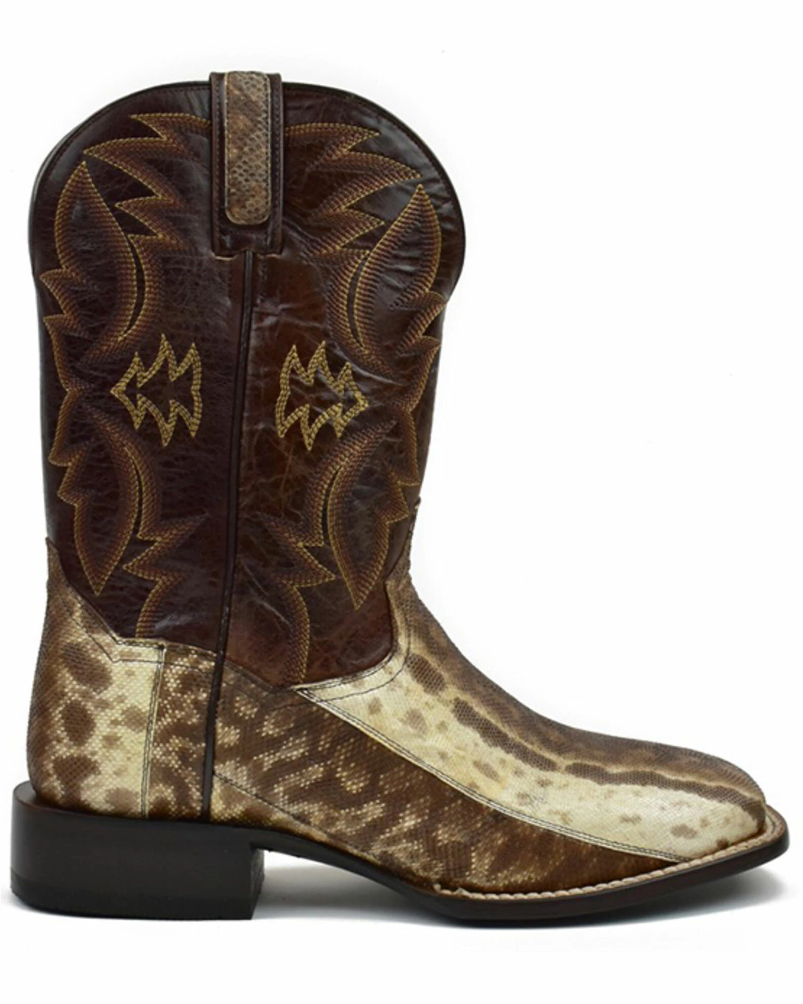 Dan Post Men's Karung Snake Brown Exotic Western Boots - Broad Square Toe 4 Dan Post Men's Karung Snake Brown Exotic Western Boots - Broad Square Toe - Image 2