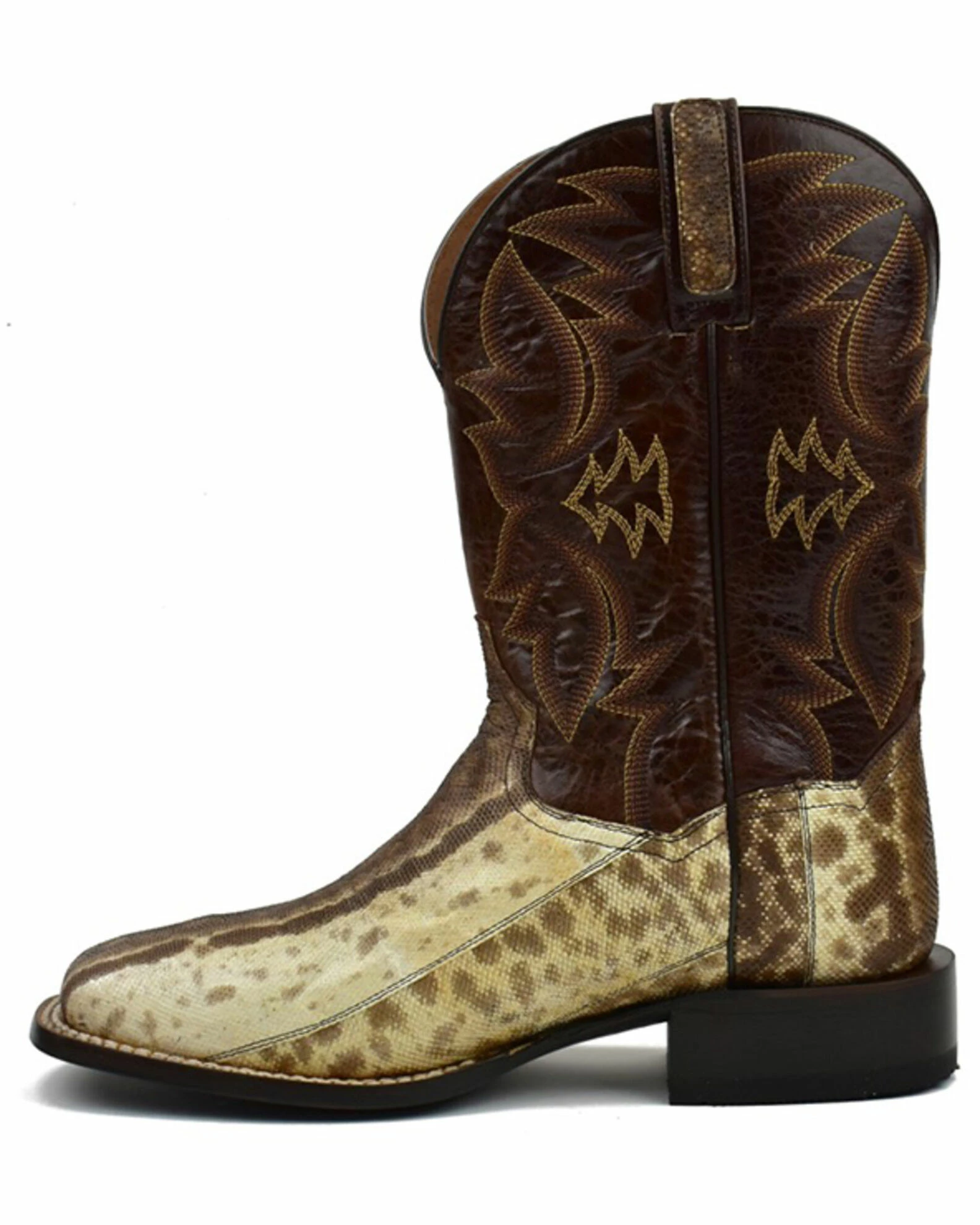 Dan Post Men's Karung Snake Brown Exotic Western Boots - Broad Square Toe 5 Dan Post Men's Karung Snake Brown Exotic Western Boots - Broad Square Toe - Image 3