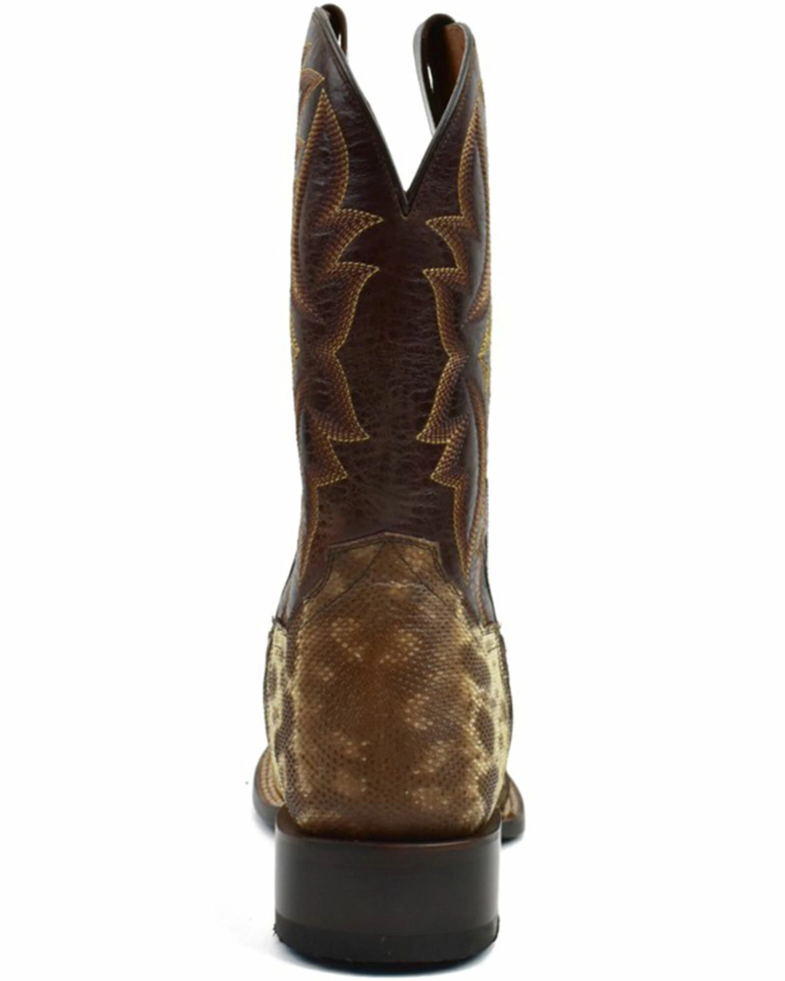 Dan Post Men's Karung Snake Brown Exotic Western Boots - Broad Square Toe 7 Dan Post Men's Karung Snake Brown Exotic Western Boots - Broad Square Toe - Image 5