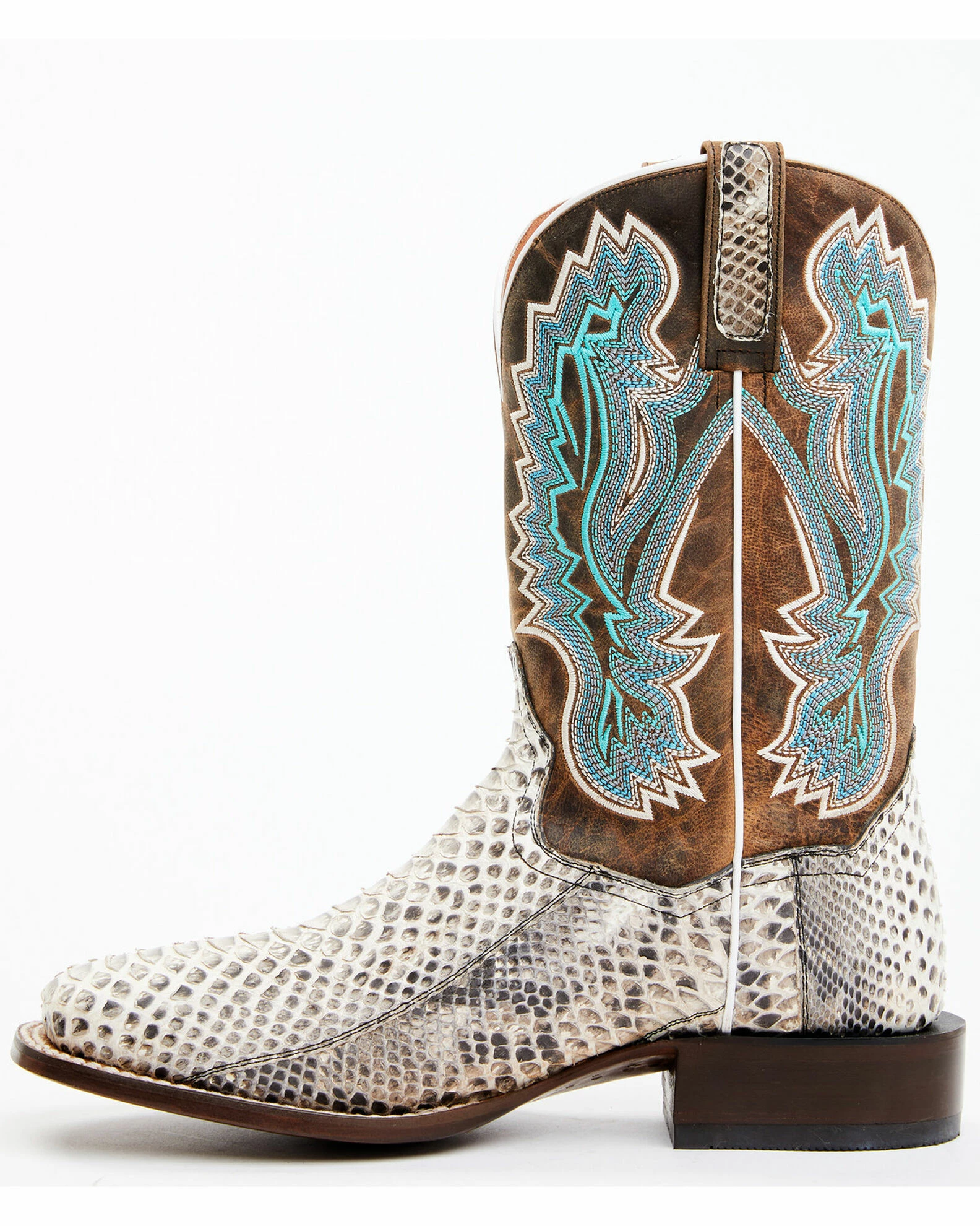 Dan Post Men's Natural Back Cut Python Exotic Western Boots - Broad Square Toe 5 Dan Post Men's Natural Back Cut Python Exotic Western Boots - Broad Square Toe - Image 3