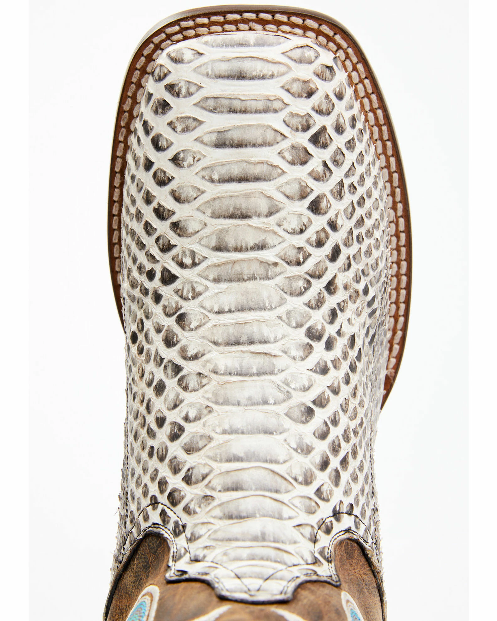 Dan Post Men's Natural Back Cut Python Exotic Western Boots - Broad Square Toe 8 Dan Post Men's Natural Back Cut Python Exotic Western Boots - Broad Square Toe - Image 6