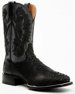 Dan Post Men's Back Cut Python Exotic Western Boots - Broad Square Toe