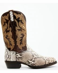 Alternative view of Dan Post Men's Natural Back Cut Python Exotic Western Boots - Round Toe 