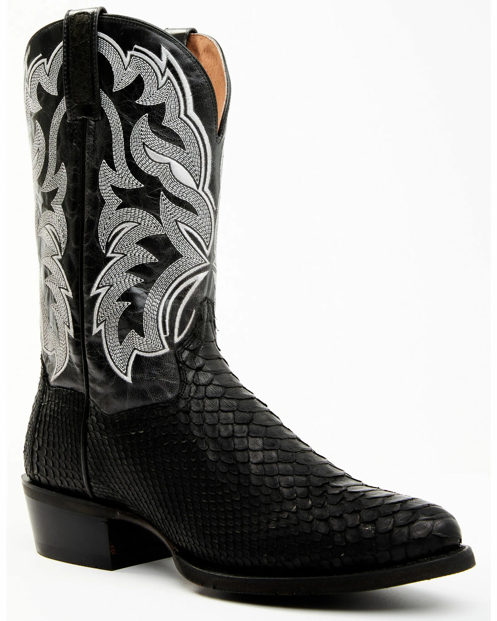 Dan Post Men's Back Cut Python Exotic Western Boots - Round Toe 3 Dan Post Men's Back Cut Python Exotic Western Boots - Round Toe